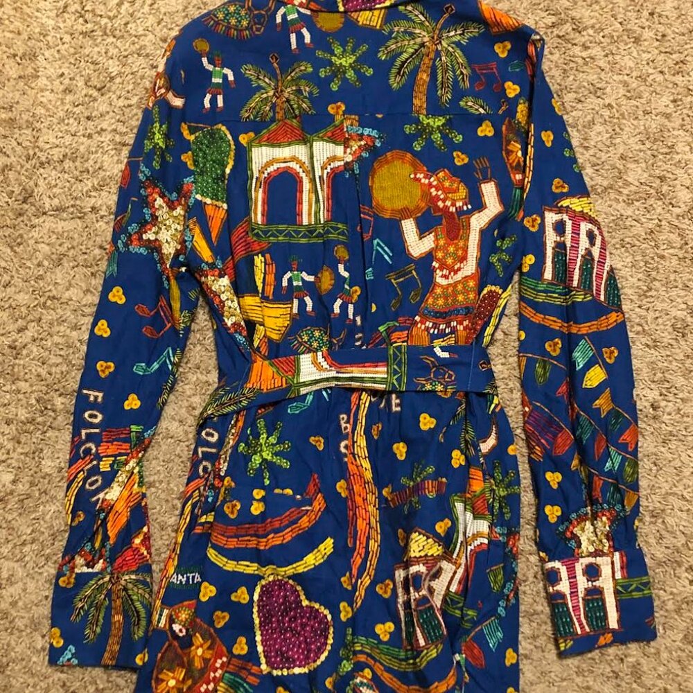 FARM Rio Folk Party Belted Romper Size Small New With Tags